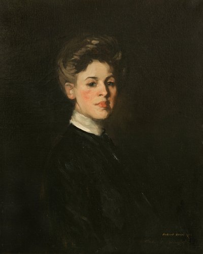 Portrait of Maja in Dark Blue by Robert Cozad Henri